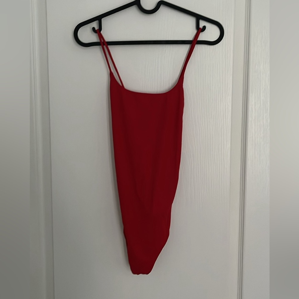 Babaton red bodysuit
